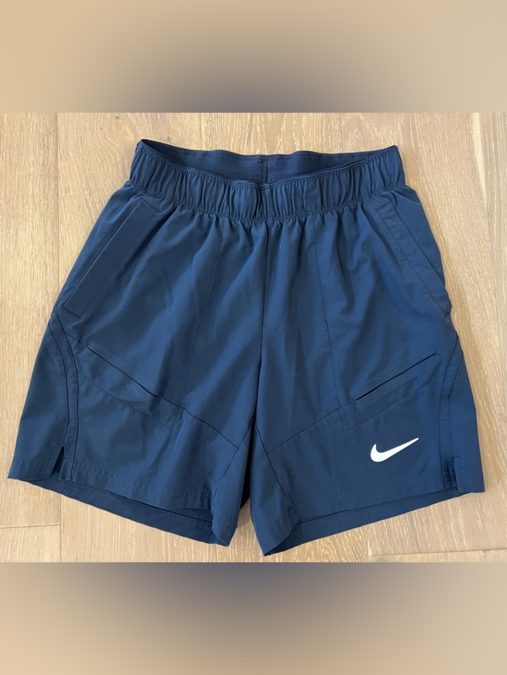 Nike Men’s Court Advantage DRI-FIT 6” Navy Tennis Shorts with White Swoosh